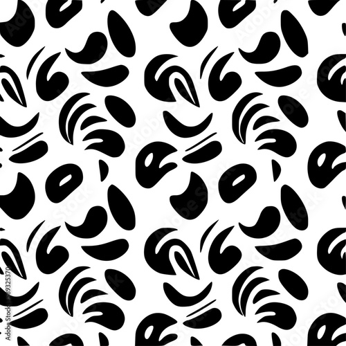 Seamless Pattern | Black and White Vector illustration