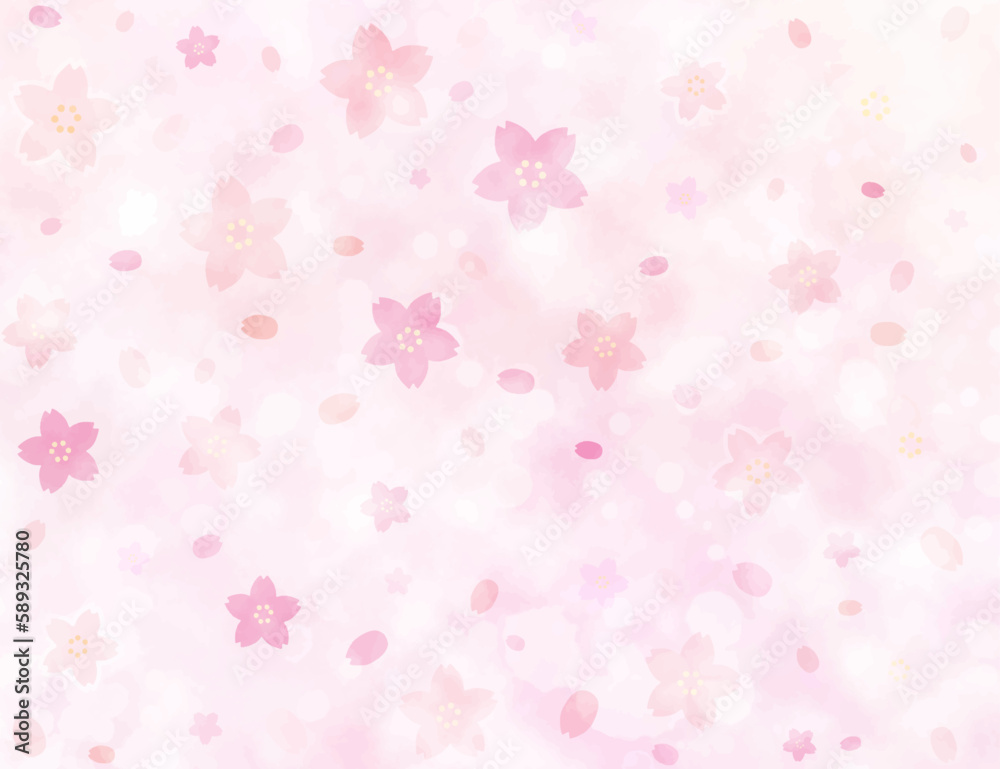 ふんわり桜のきれいな背景素材 ふんわり桜のきれいな背景素材