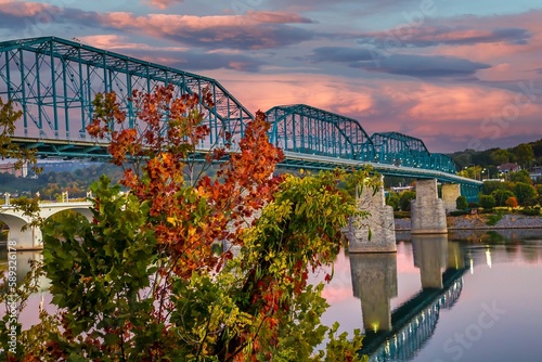 The Walnut street bridge, built in 1890, it was the first to connect Chattanooga, Tennessee's downtown with the North Shore.