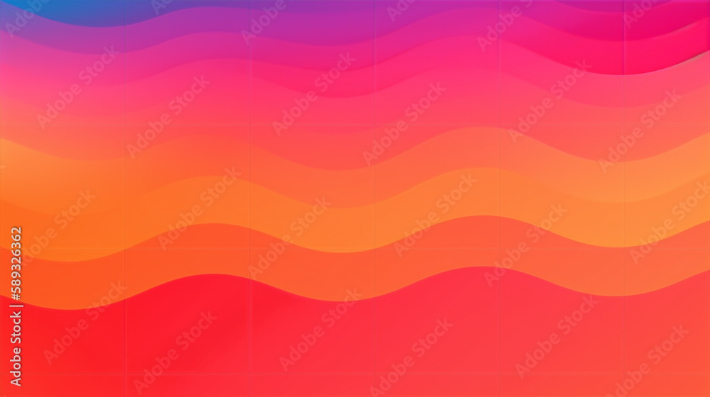 Fototapeta premium Generative AI abstract colorful background with waves