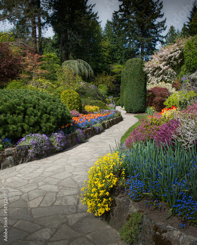 Fresh Spring Blossoms in Butchart Gardens photo