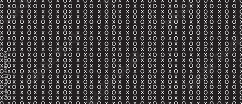 Numbers background. Pattern on black background. Hand drawn white number pattern for backdrop design and wallpaper. Simple bet numbers with repeat texture. Seamless background, vector illustration