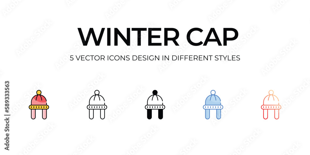 Winter Cap Icon Design in Five style with Editable Stroke. Line, Solid, Flat Line, Duo Tone Color, and Color Gradient Line. Suitable for Web Page, Mobile App, UI, UX and GUI design. Winter Cap Icon Design in Five style with Editable Stroke. Line, Solid, Flat Line, Duo Tone Color, and Color Gradient Line. Suitable for Web Page, Mobile App, UI, UX and GUI design.