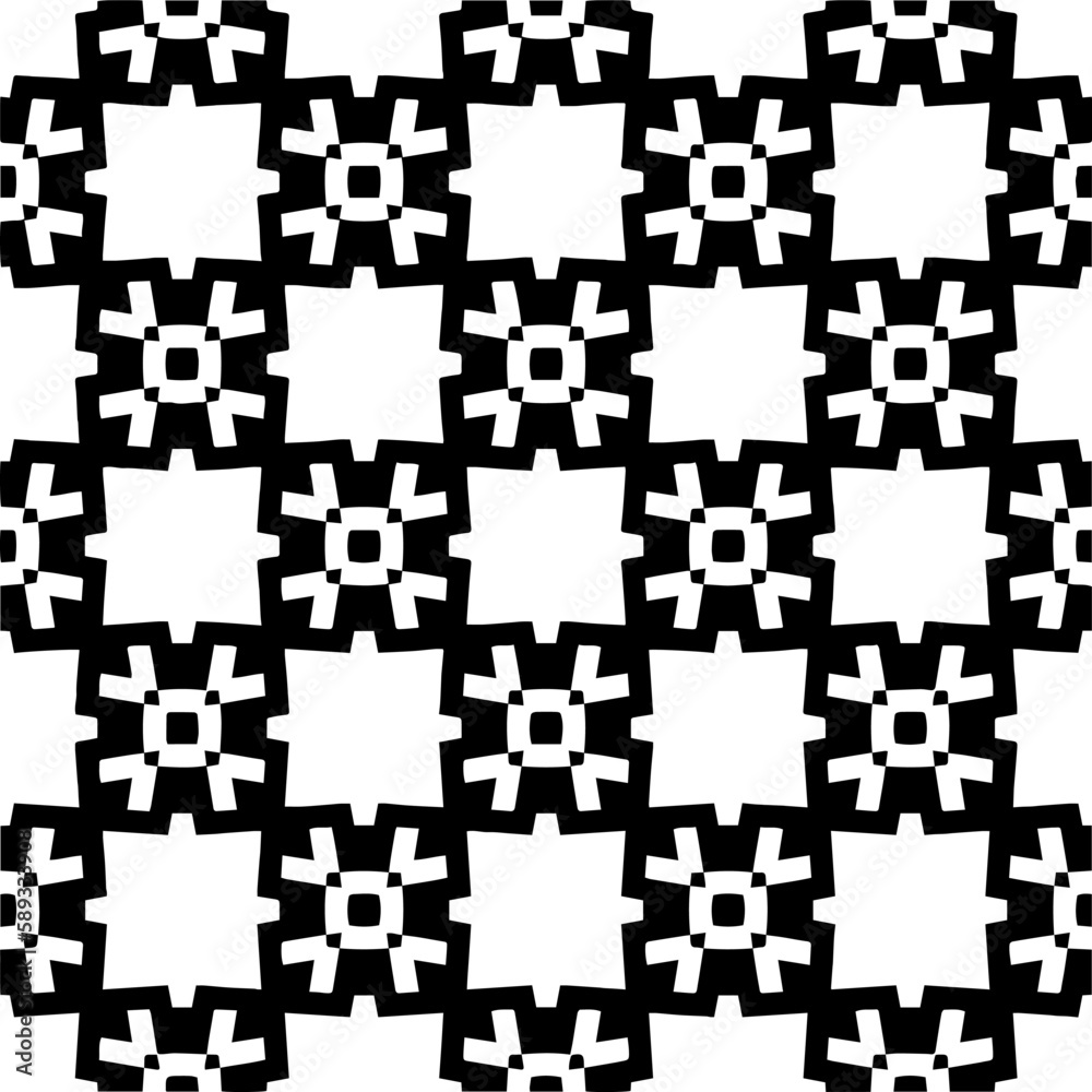 Dark background with abstract shapes. Black and white texture. Seamless monochrome repeating pattern for web page, textures, card, poster, fabric, textile. Dark background with abstract shapes. Black and white texture. Seamless monochrome repeating pattern for web page, textures, card, poster, fabric, textile.