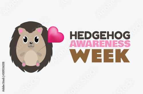 hedgehog awareness week design vector doodle art