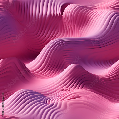 Seamless pattern of futuristic 3D image of digital waves. Abstract waves wallpaper and background.