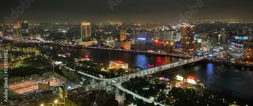 View of Cairo's Skyline at night