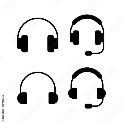 Headphone icon vector illustration. Headphone sign and symbol