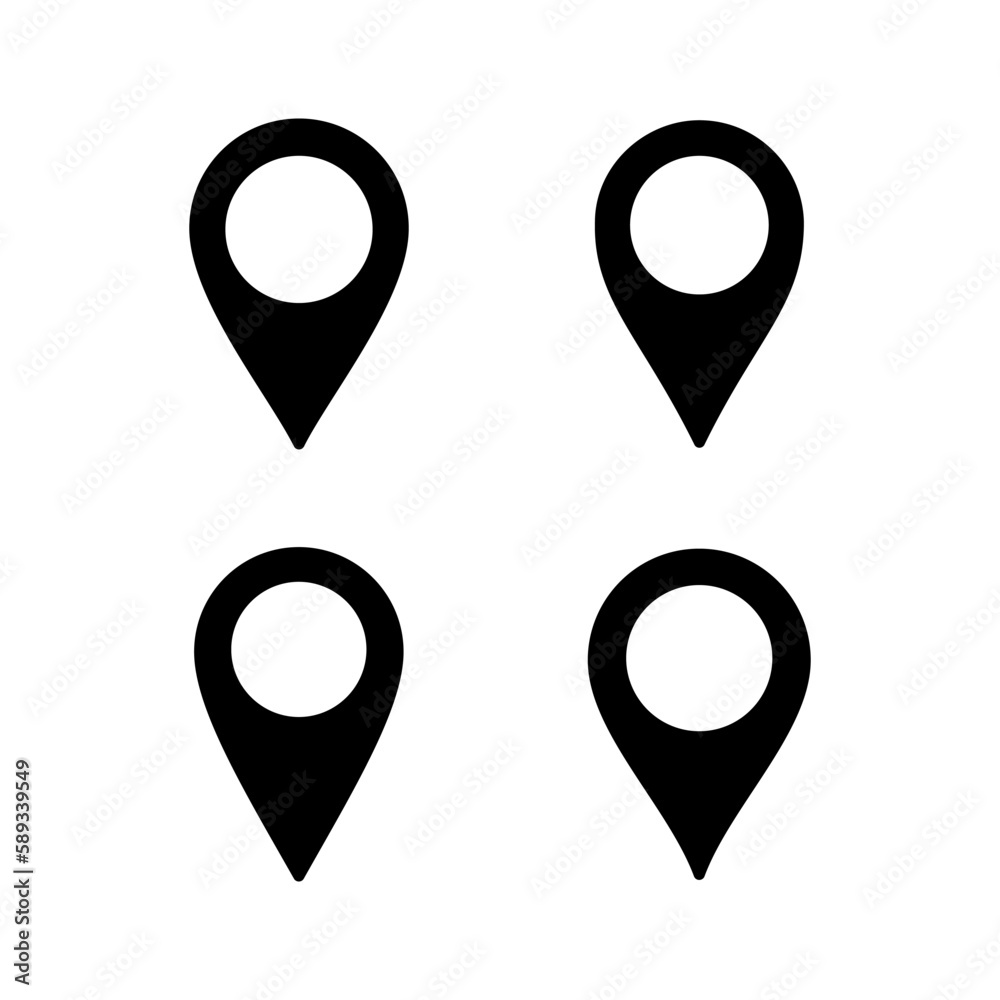 Pin icon vector illustration. Location sign and symbol. destination icon. map pin Pin icon vector illustration. Location sign and symbol. destination icon. map pin