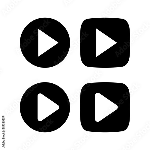Play Icon vector illustration. Play button sign and symbol