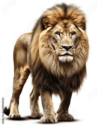 Lion Illustration  realistic  graphical resource for logo design  posters  t shirts  graphic design. Generative AI