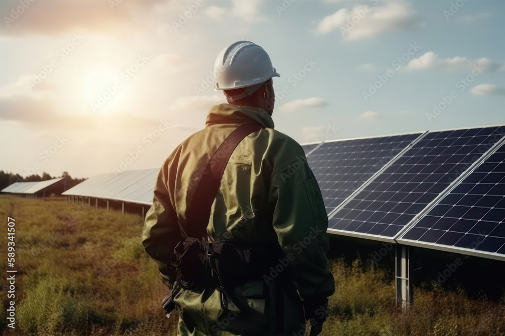 Sustainable Energy Infrastructure Maintenance. Solar Panels. Generative Ai Sustainable Energy Infrastructure Maintenance. Solar Panels. Generative Ai