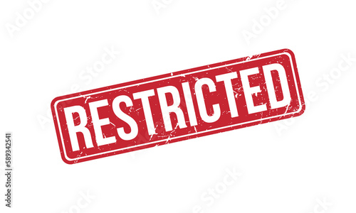 Restricted Rubber Stamp Seal Vector