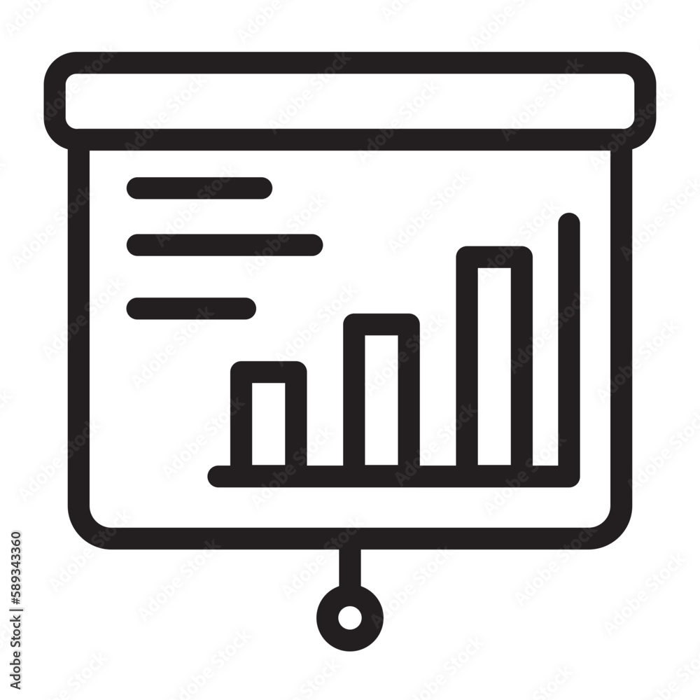 business presentation line icon business presentation line icon