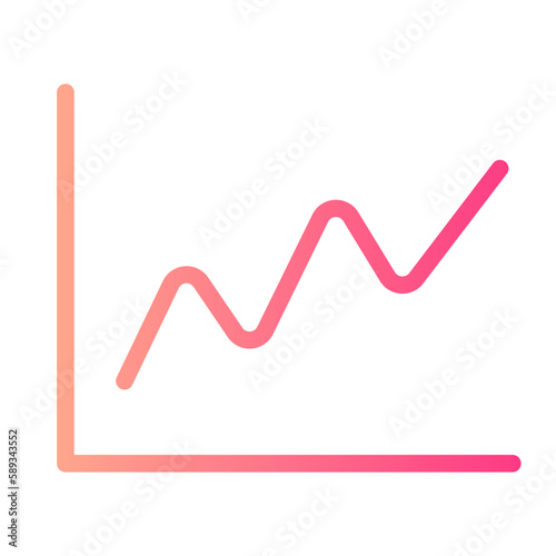 line graph gradient icon