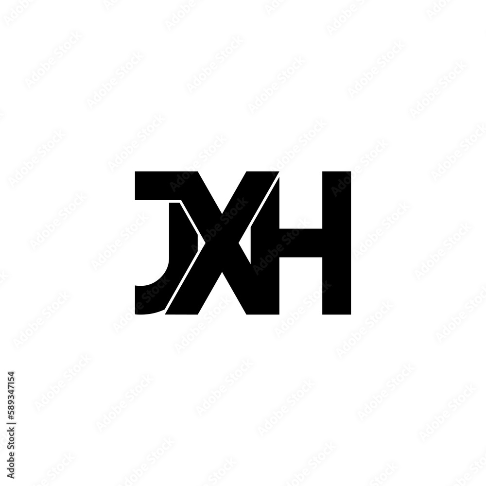 jxh typography letter monogram logo design jxh typography letter monogram logo design