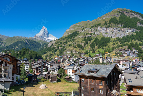 Zermatt Town under Matterhorn