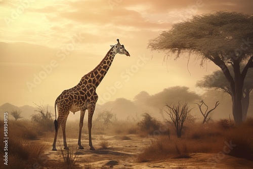 Giraffe. Generative AI © Diatomic