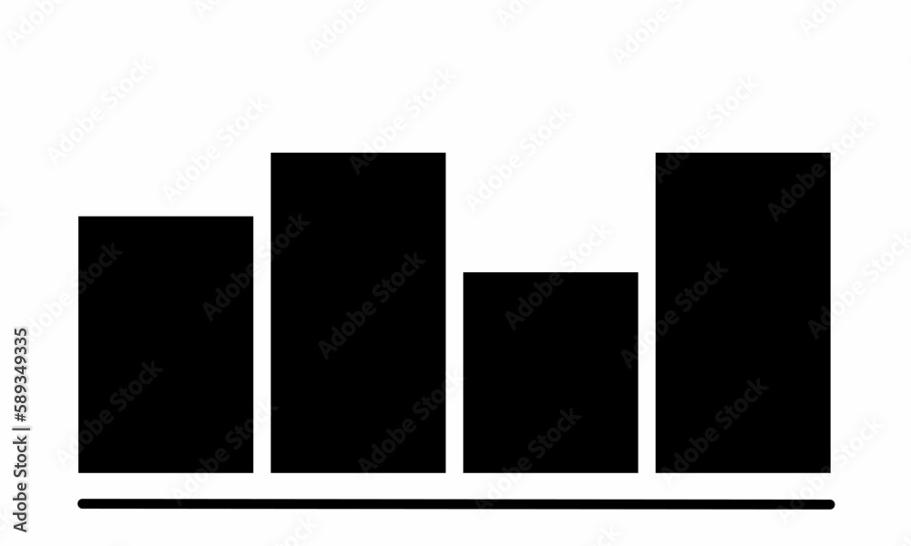 vector illustration, pareto and bar chart, Signal bar strength on communication device. Can be used as a sales sign. 