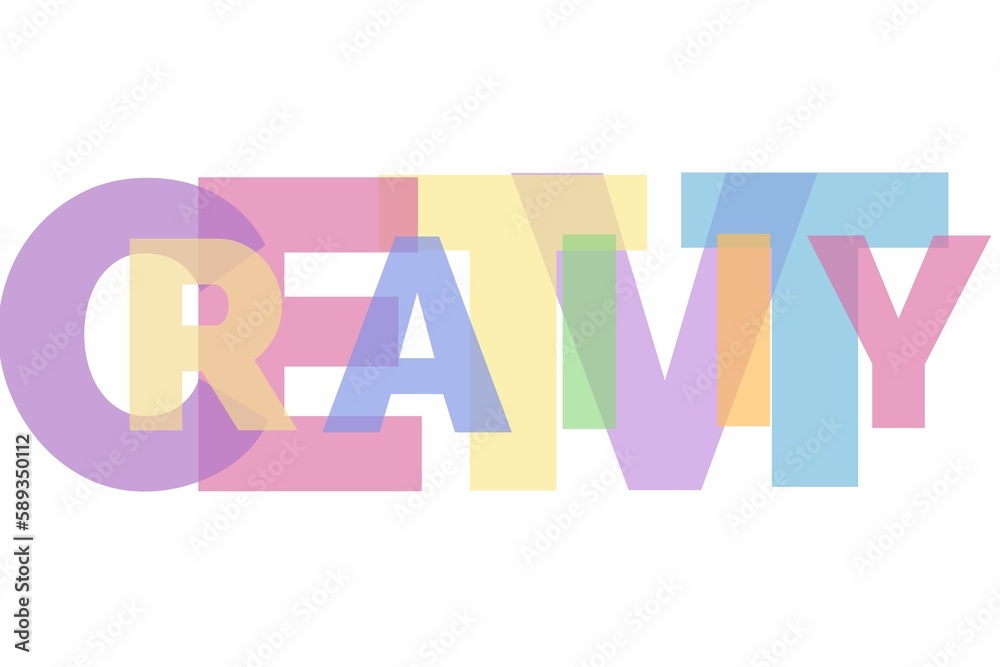 Creativity word text colorful letters isolated on white background horizontal banner