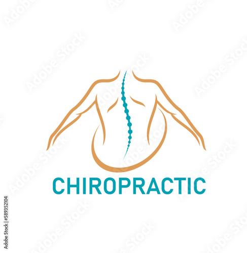 Chiropractic massage, spine health icon. Physiotherapy medical center, spine health clinic or back pain treatment doctor vector symbol. Orthopedic rehabilitation therapist practice, healthy spine sign