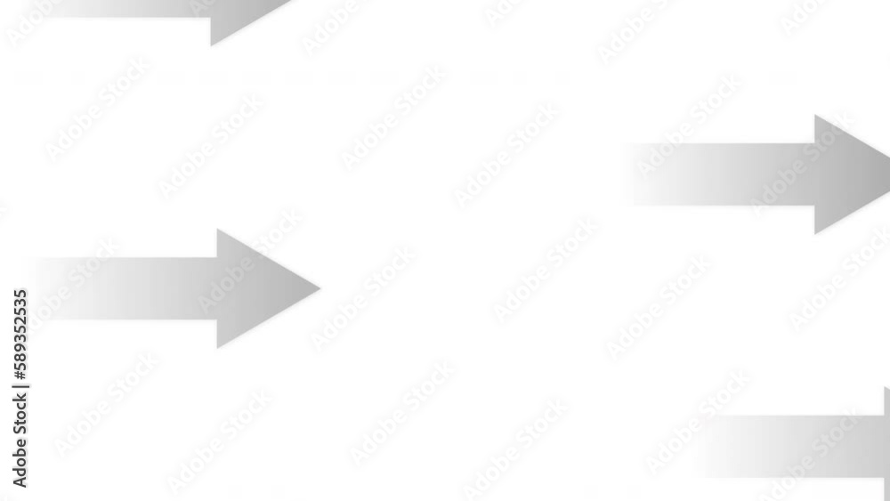 Grey white arrows motion design background. Abstract geometric minimal arrows moving right direction seamless loop animation. 4K footage Grey white arrows motion design background. Abstract geometric minimal arrows moving right direction seamless loop animation. 4K footage