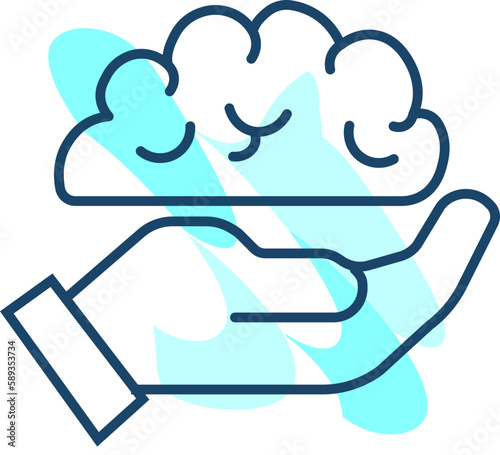 Artificial Intelligence (AI) icon concept with ChatGPT, artificial intelligence chatbot, Machine learning.