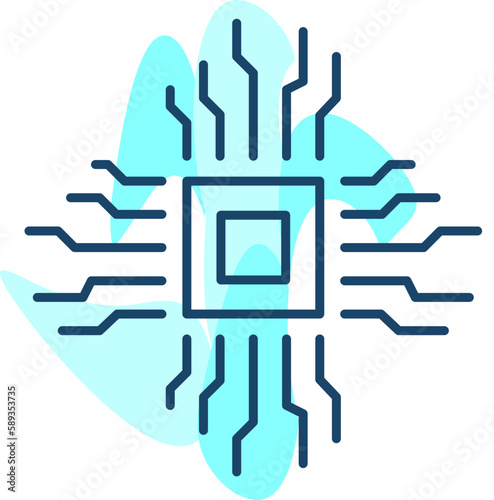 Artificial Intelligence (AI) icon concept with ChatGPT, artificial intelligence chatbot, Machine learning.