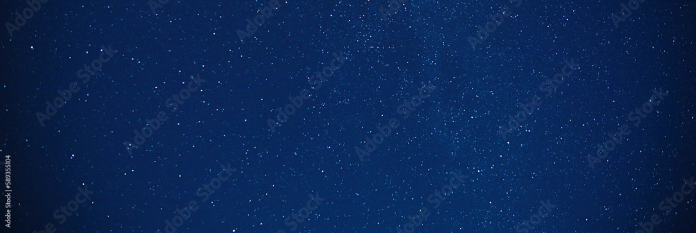Amazing starry sky at night, banner design