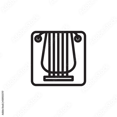 Harp Music String Outline Icon