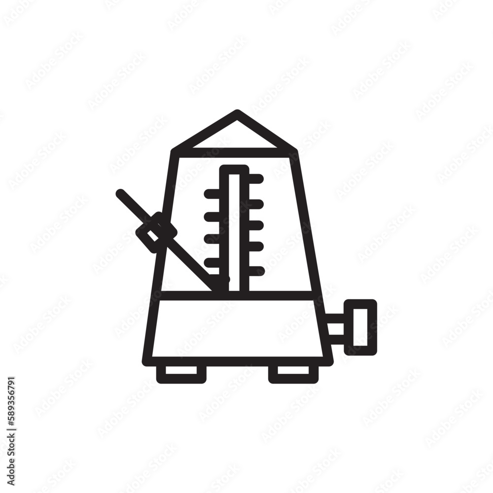 Instrument Metronome Music Outline Icon Instrument Metronome Music Outline Icon