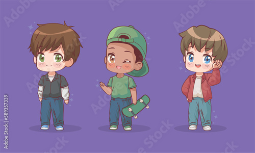 three little boys anime