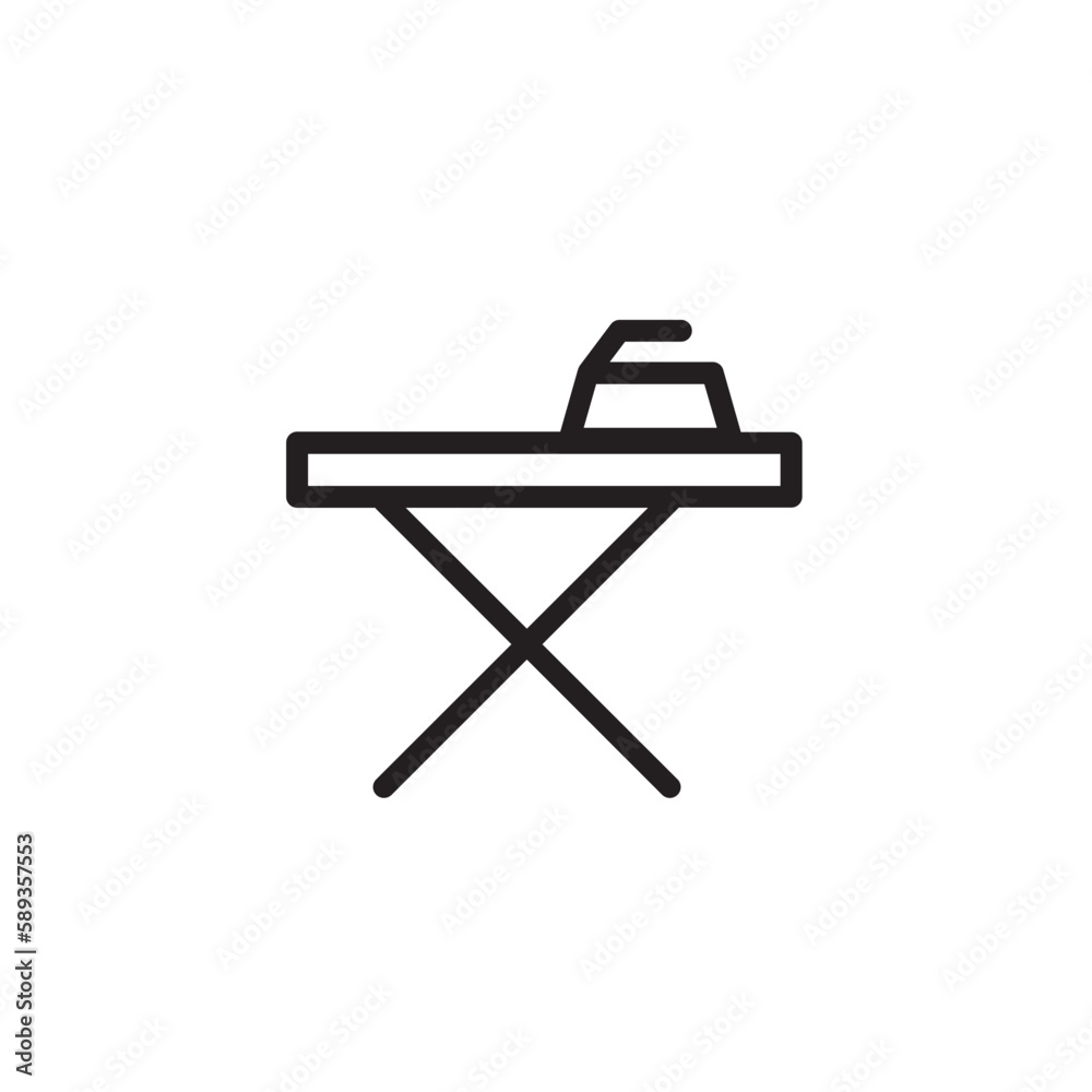 Board Iron Ironing Outline Icon