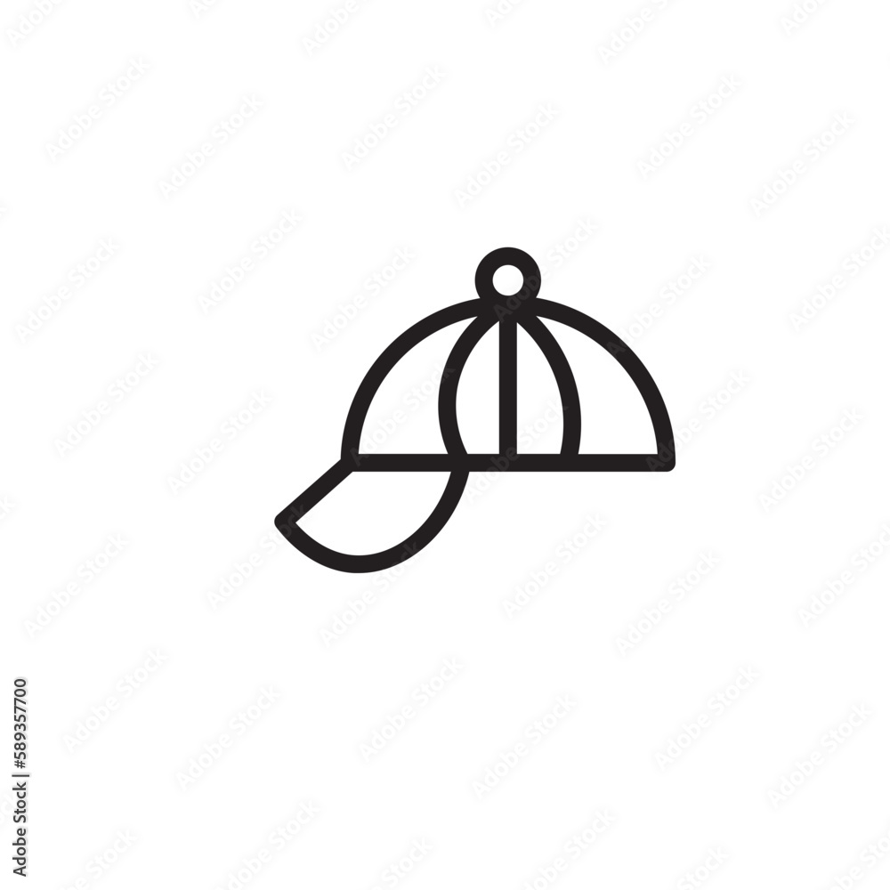 Fototapeta premium Cap Hat Fashion Outline Icon