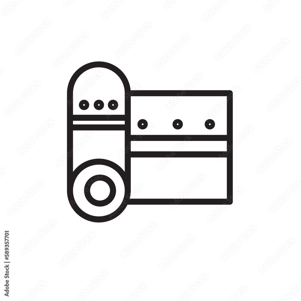 Fototapeta premium Carpet Fabrics Sewing Outline Icon