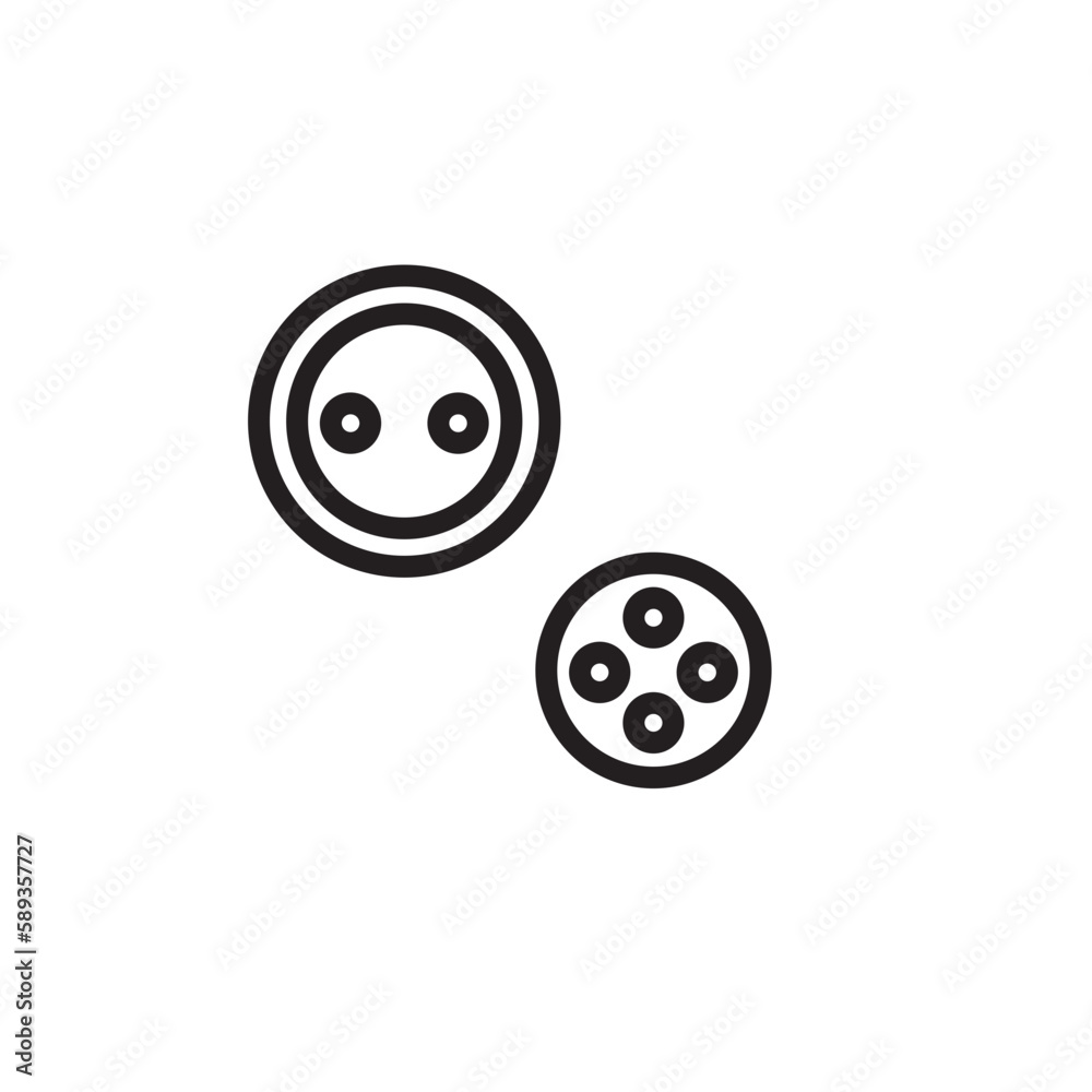 Cloth Dresser Button Outline Icon Cloth Dresser Button Outline Icon