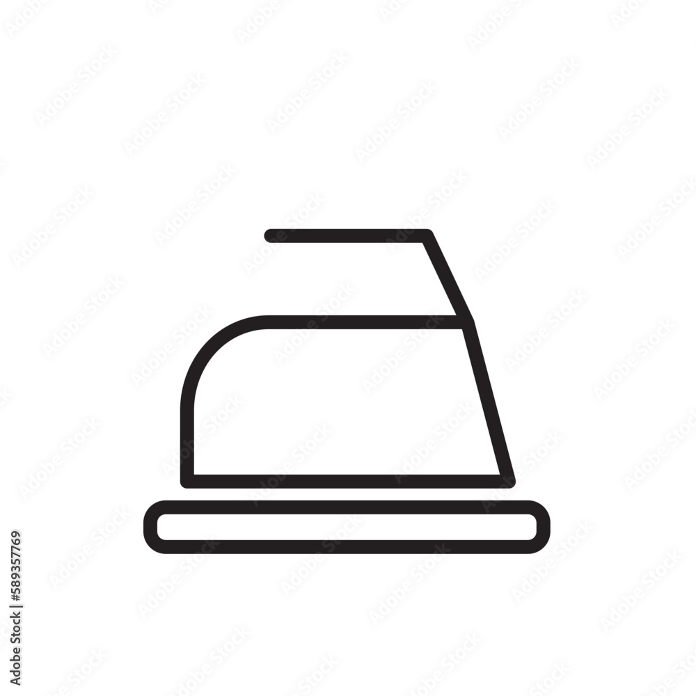 Garment Iron Laundry Outline Icon Garment Iron Laundry Outline Icon