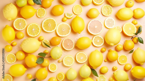 AI art　 lemon picture frame レモンのフレーム