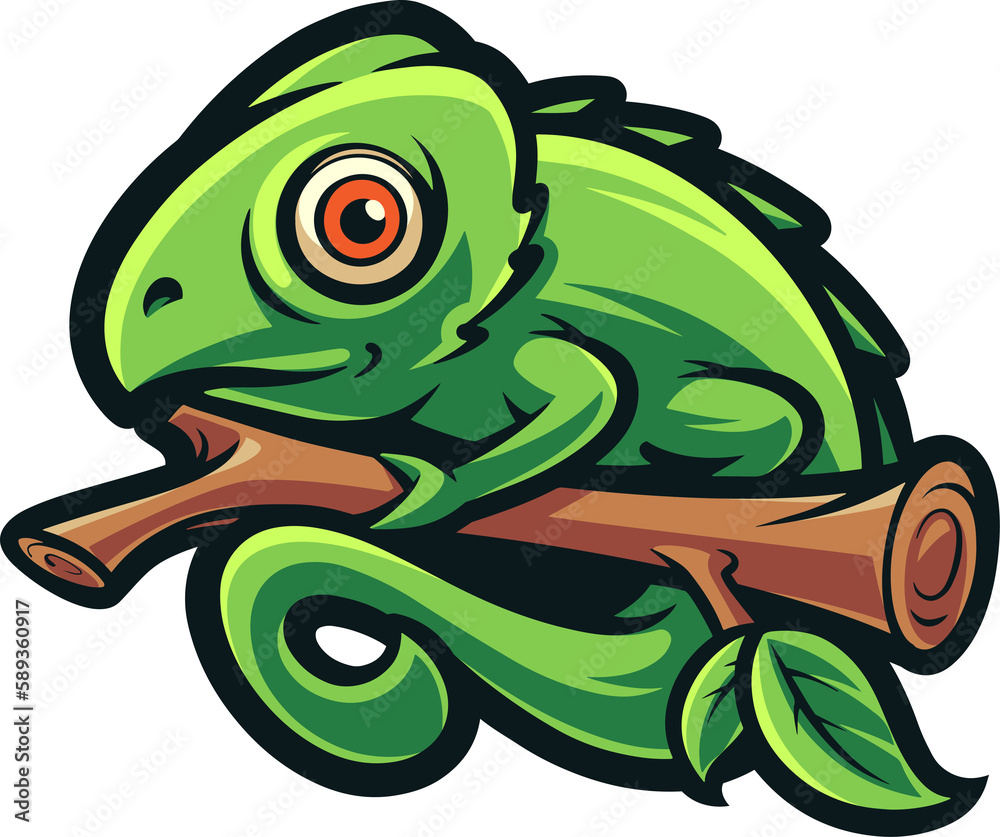 Fototapeta premium Chameleon esport mascot logo design