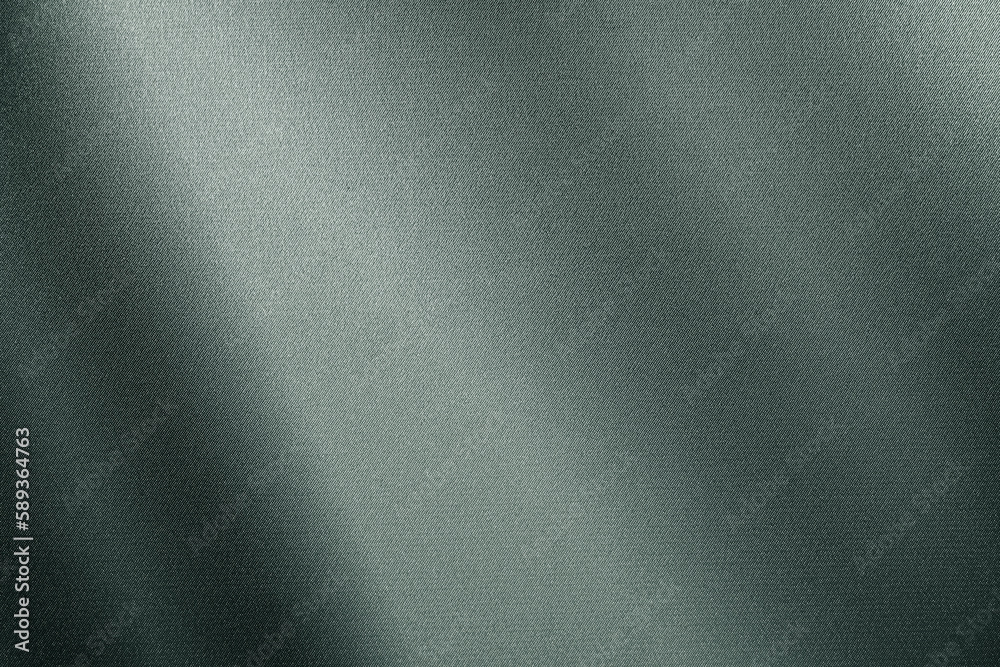 Sage green grey white silk satin. Color gradient. Luxury elegant abstract background for design. Light dark shade. Matte, shimmer. Curtain. Fold. Drapery. Fabric, cloth texture.