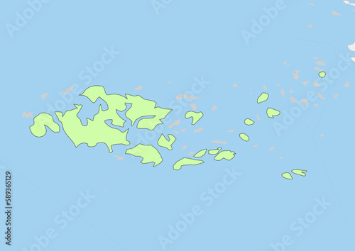 An abstract representation of Åland Islands using a mosaic of black dots. Illlustration suitable for digital editing and large size prints. 