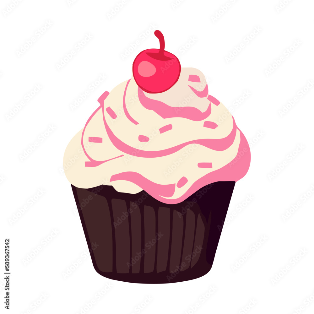 sweetness cute cupcake with fresh fruit sweetness cute cupcake with fresh fruit
