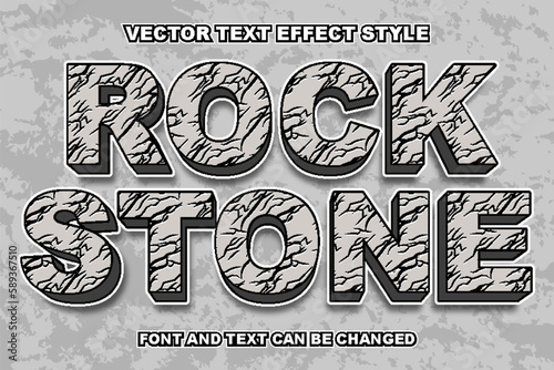 rock stone crack grunge dust texture editable text effect font style typography template design