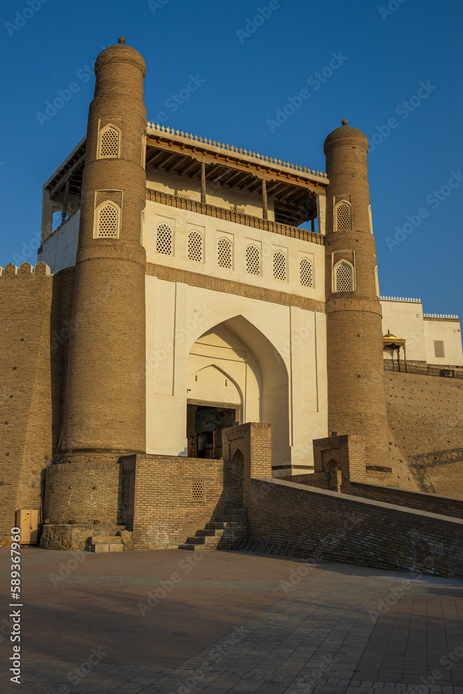 Citadel Arc main gate in Bukhara,
