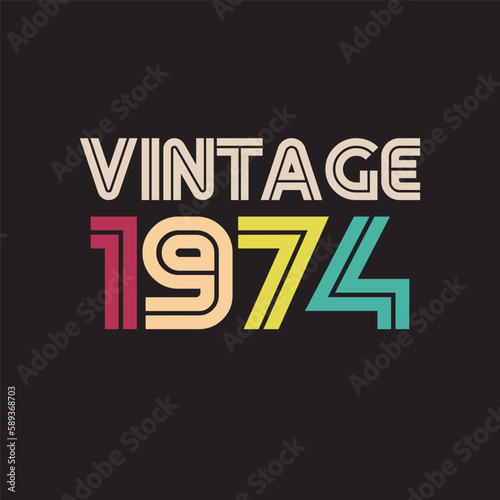 1974 vintage retro t shirt design vector