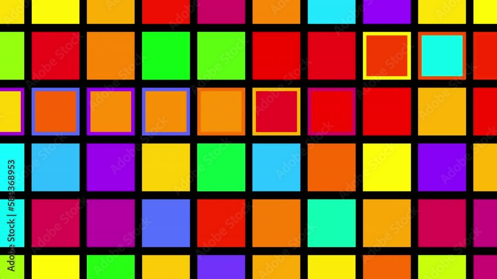 A 4k background of colorful flickering squares