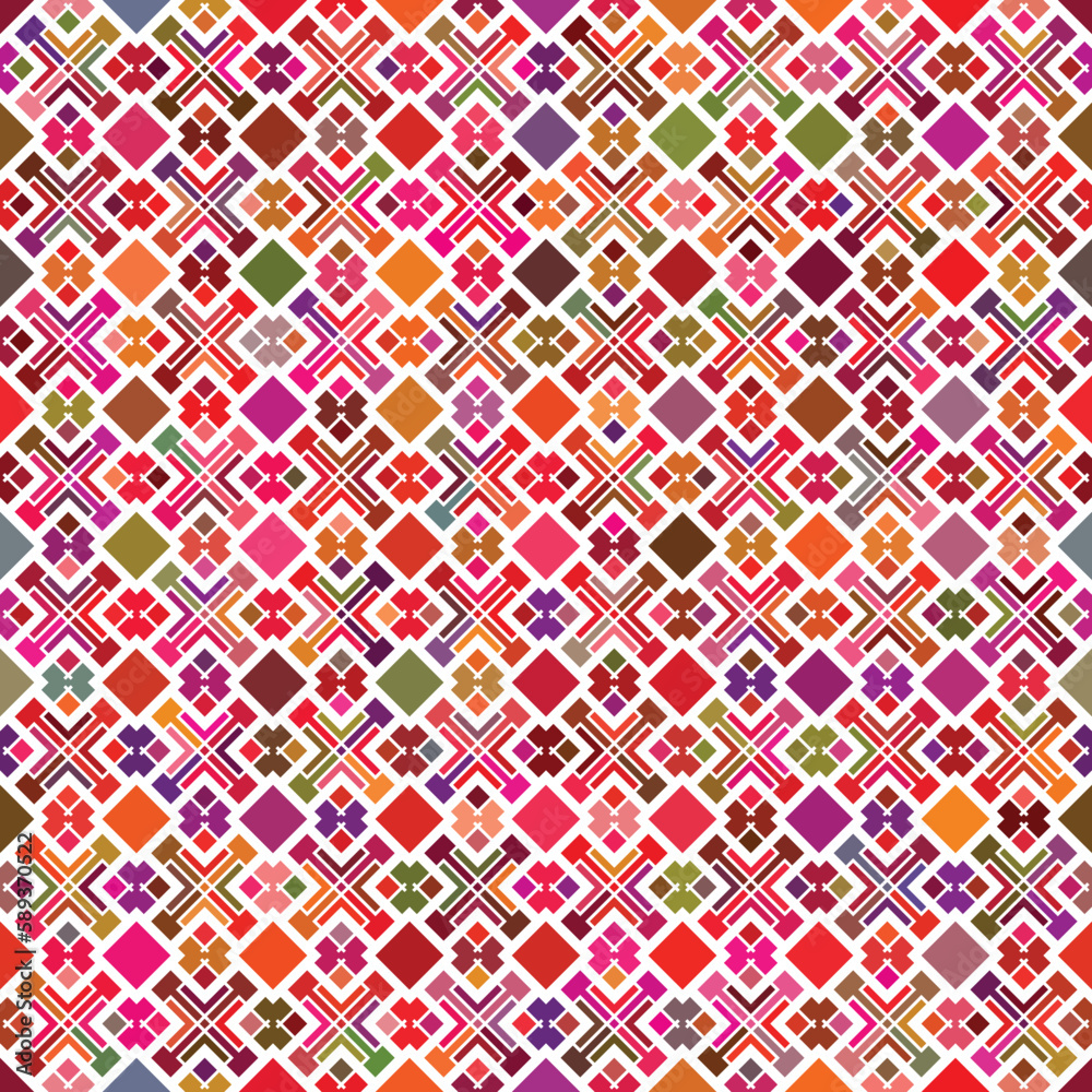 Seamless pattern, multicolored geometric pattern, geometric abstract background, vector design Seamless pattern, multicolored geometric pattern, geometric abstract background, vector design
