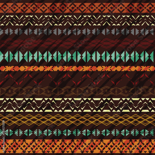 Seamless geometric pattern, ethnic background, design