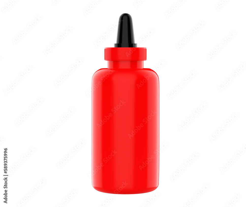 glue Bottle Mockup Isolated On White background. 3d illustration