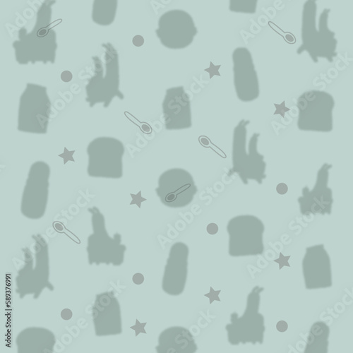 design repeat pattern alpaca animal
